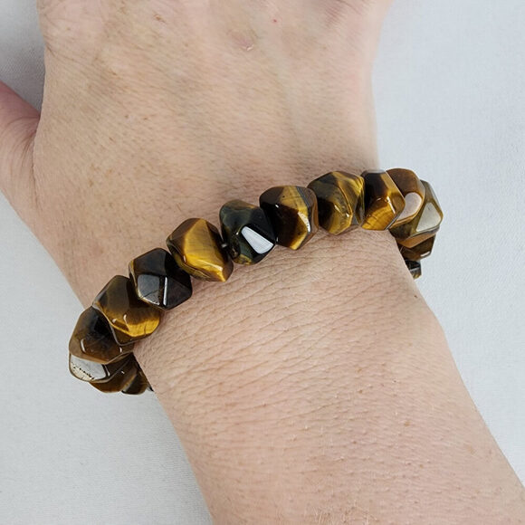 Tigers Eye Beaded Stretch Bracelet - Picture 1 of 4